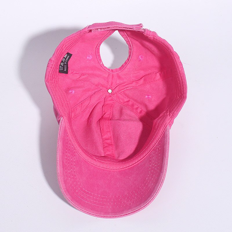 Paardenstaart Baseball Cap Vrouwen Mesh Baseball Hoeden Zomer Strand Cap Effen Kleur Snapback Meisje Zon Hoeden Met Gat Outdoor Sport cap