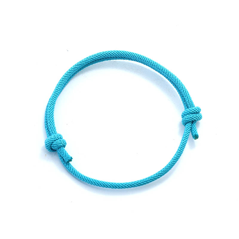handgemaakte verstelbare touwarmband Unisex 4 mm dunne stringrelatiearmband Paar armband Lucky Thread Brazalete Pulseira: Blue White Zinc Plated