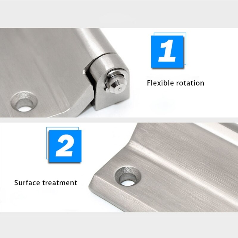 Heavy Duty Stainless Steel Door Hinge Brushed Interior Door Hinge 2.36" Industrial Door Hinge for Mechanical Equipment