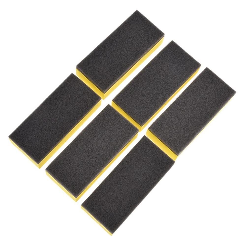 6Pcs Car Polishing Wax Sponge Coated Glass Sponge Car Cleaning Sponge Cleaning Tools Car Care Maintenance Products