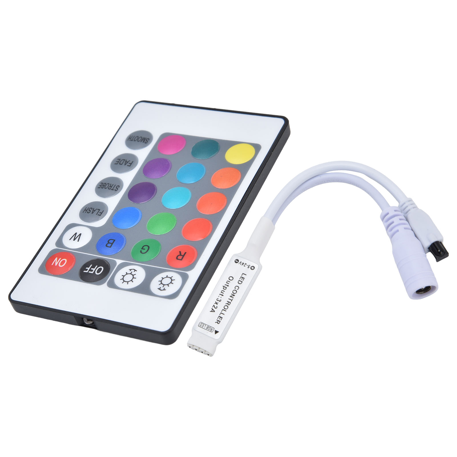 24 Key RGB IR Remote Controller Wireless Colorful Light Strip Controller For LED Monochromatic Lamps