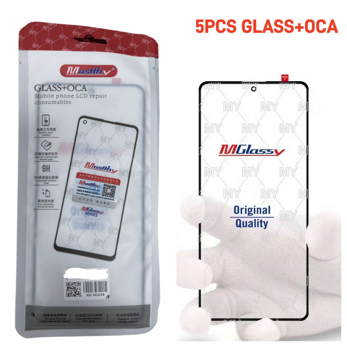 5PCS/lot Musttby Screen Touch Glass With OCA For Google Pixel 3 3A AXL 4 4XL 4A 5G 5 5A 6 6A 7A 7 8 8PRO 9pro XL Touch Screen