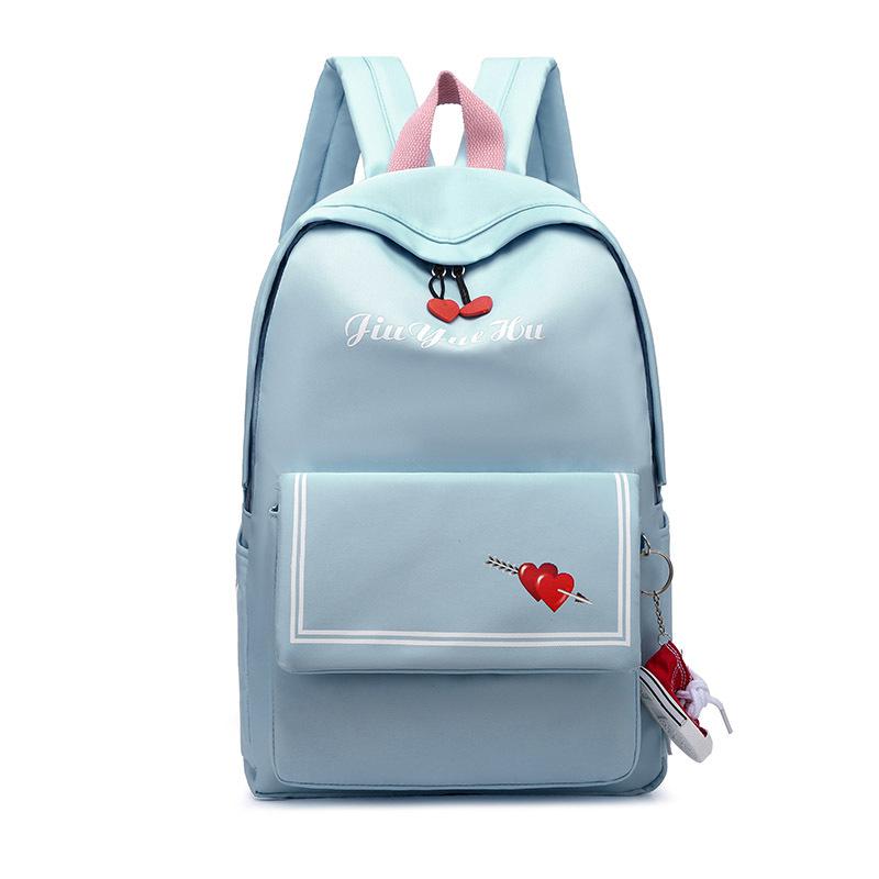 lässig Frauen Rucksack Nylon Rucksack Wasserdichte Schulter Tasche Weibliche Rucksack Schule Tasche Für Teenager Mädchen Mochilas Mujer Tornister: licht blau