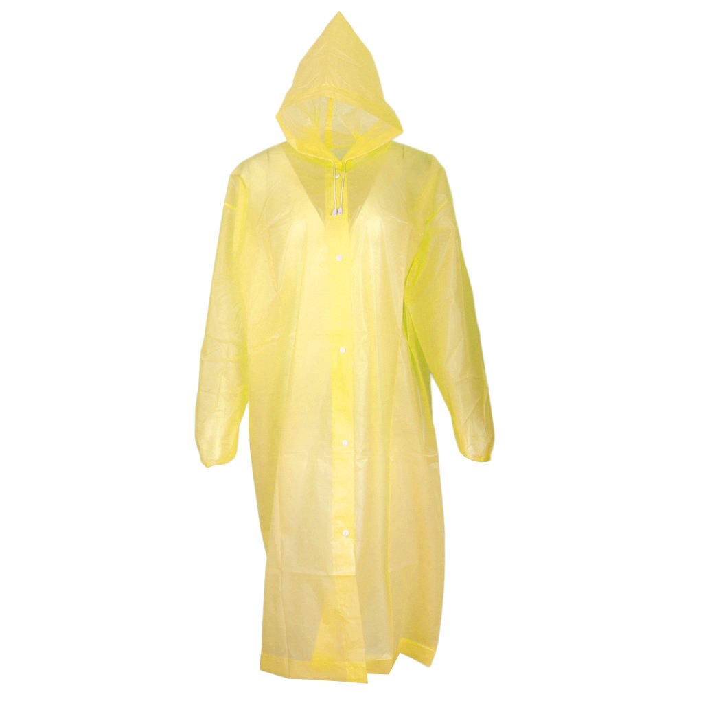 Reusable Adult Raincoat Outdoor Camping Rain Poncho with Hoods and Sleeves
