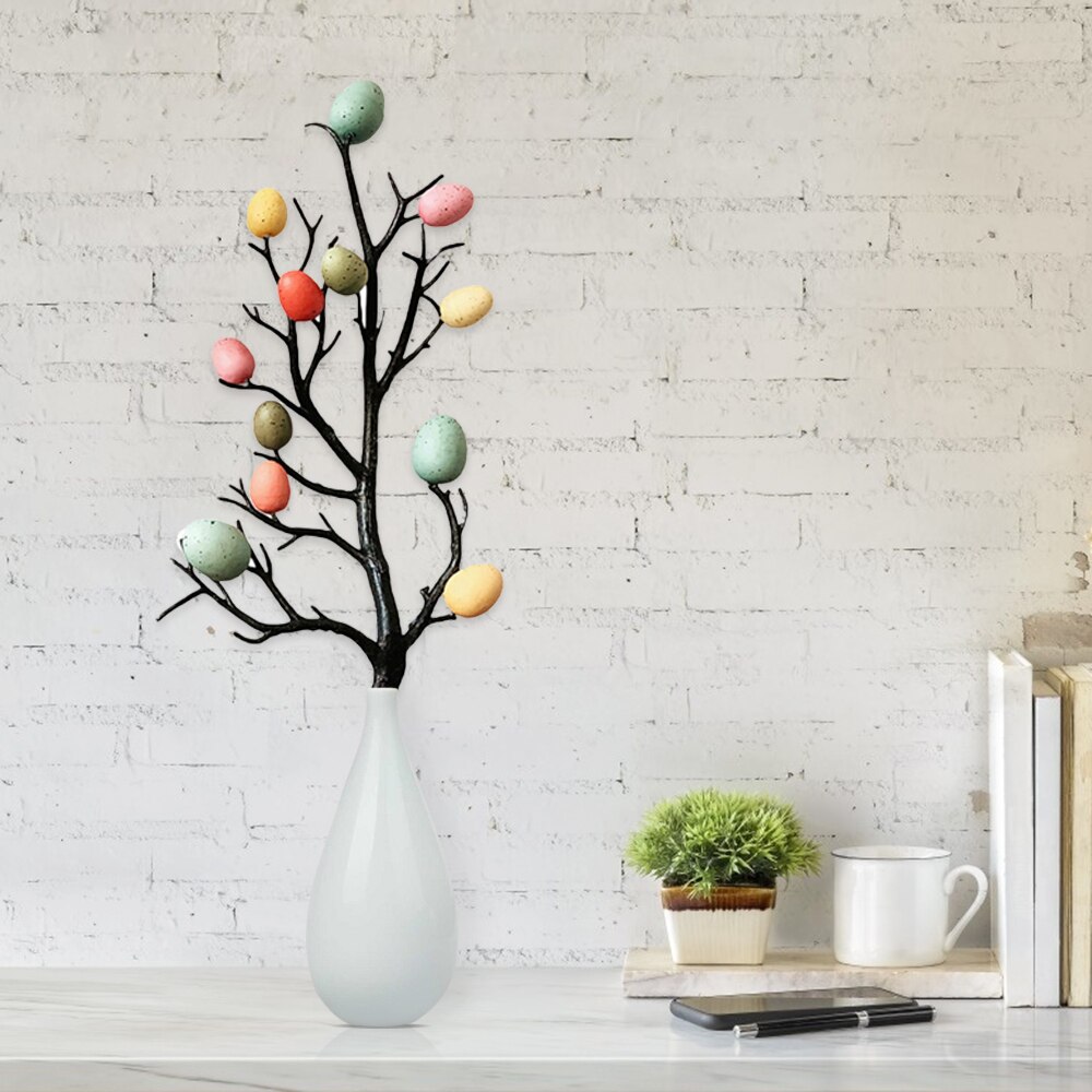 Pâques oeuf arbre décor branche avec peinture oeufs printemps fête fournitures maternelle décoration maison ornements bricolage artisanat