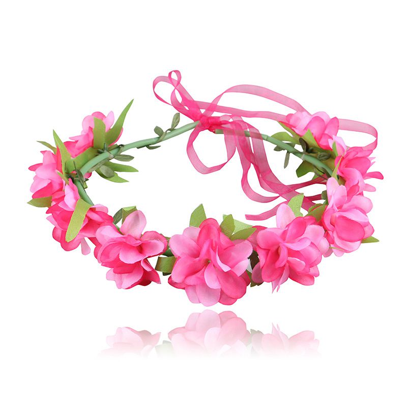 Muababy Meisjes Moana Guirlande Prinses Partij Accessoire Kids Bohemen Bloem Krans Voor Bruiloft Festival Strand Hoofdband Met Lint: Rose Wreath