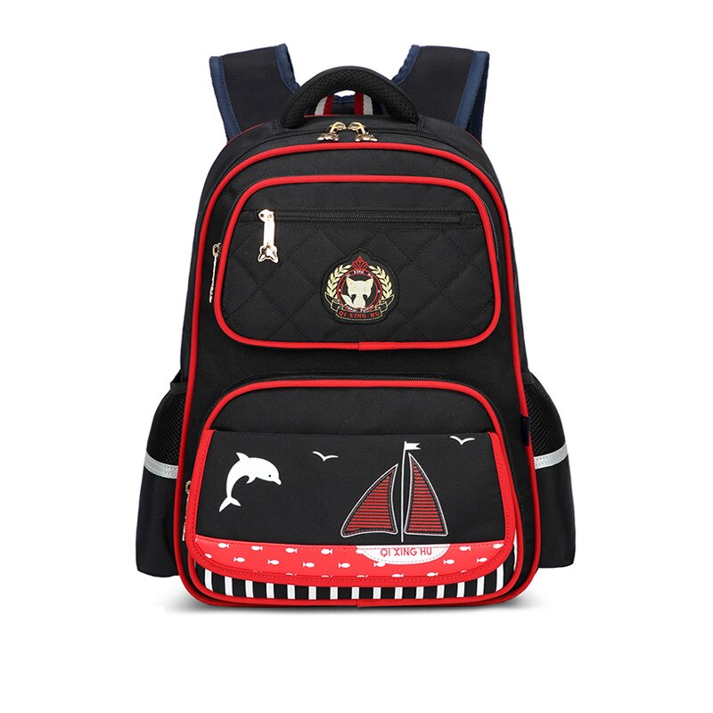 Mochila para escuela primaria OKKID, mochila de niño, mochila para niños, de Año para niños, bolsas escolares para estudiantes de primaria: black