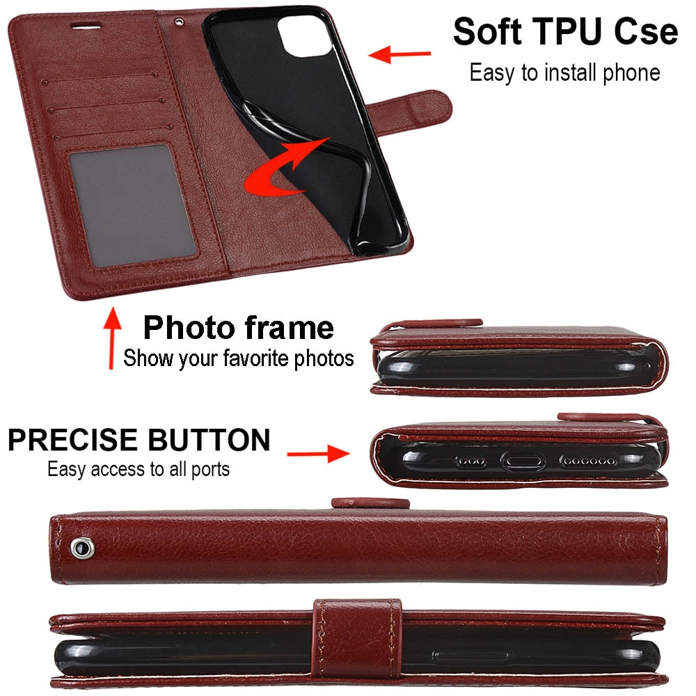 Leather Case For Alcatel 3X 4CAM Flip Case Wallet Cover For Alcatel 3X 4CAM Phone Case Fundas Bumper Coque Etui Capas