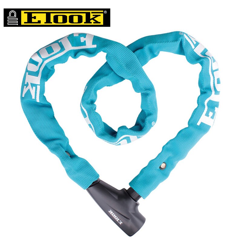 ETOOK 4 couleurs antivol vélo chaîne serrure vtt montagne vélo route clé serrure 1000mm acier Anti-perçage cyclisme accessoires