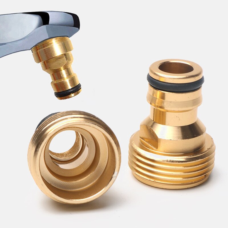 23 mm messing gevindhane vandtilslutningsslange hurtigstik rørmontering tapadapter (guld) badeværelse tilbehør