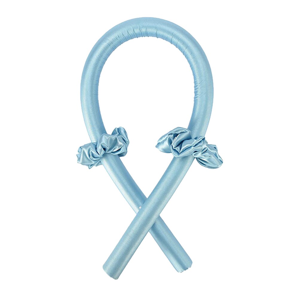 3/4pcs Heatless Lazy Curling Rod Headband Curler Set Soft Silk Ribbon Headband Wave Former Hair Curler Hair Styling Tools: 3pcs blue