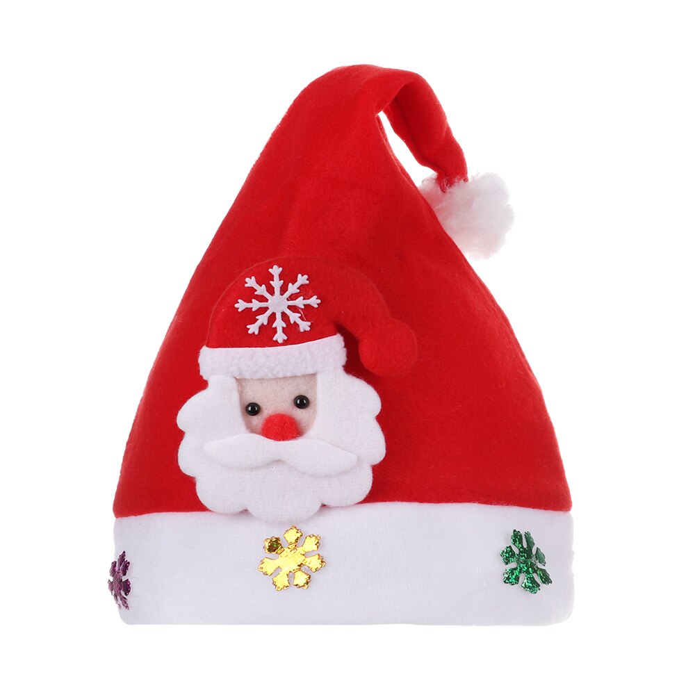 Merry Christmas Hat for Kids Santa Claus/Deer/Snowman Cap Christmas Party Props Decoration Accessories Children Xmas: 02