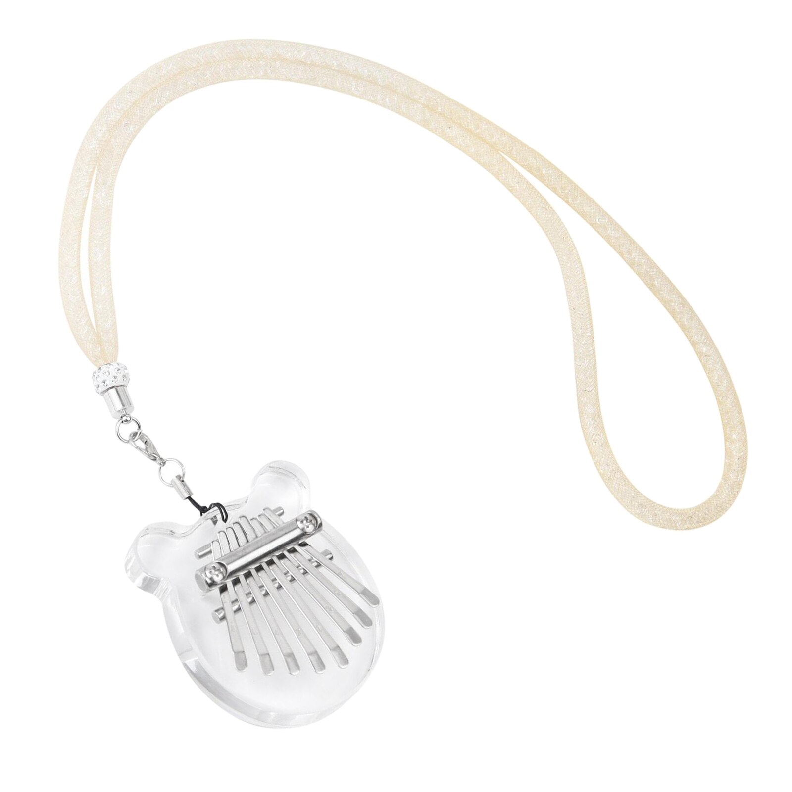 Acrylic Kalimba 8 Key Finger Piano Marimba Musical Instruments Pendant Kids Beginners