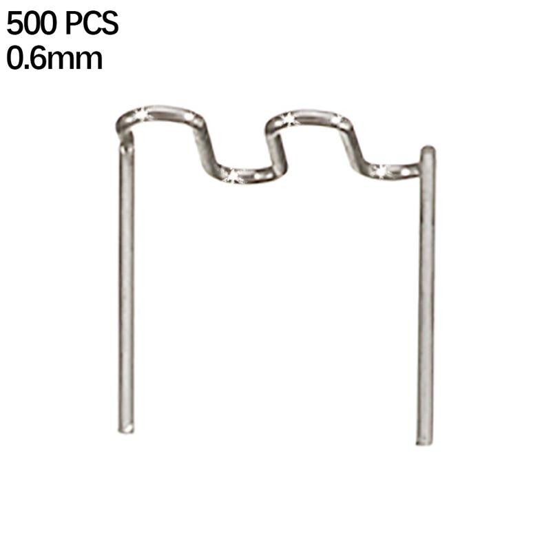 500 stk stifter plast sveise reparasjonsmaskin 0.6/0.8mm rustfritt stål s/m/v/wave for bilverktøy støtfanger nylon sveiseverktøy: 0.6 mms