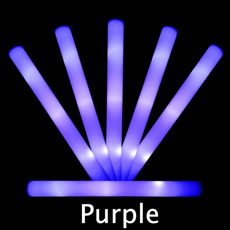50 Uds. Barras luminosas LED a granel coloridas barras de espuma brillante RGB para Navidad cumpleaños boda suministros para fiestas que brillan en la oscuridad: XS / Gris claro