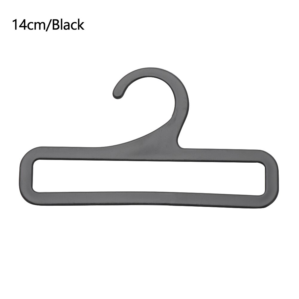 Mini cintre rectangulaire, en plastique épais, antidérapant, pour écharpe, culotte, chaussette, 14cm/17cm, 1 pièce: black 14 cm