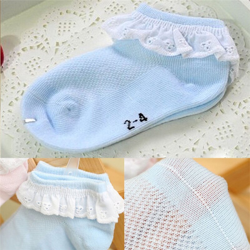 1 paar herfst babymeisjes kant sokken katoenen peuter sokken kinderaccessoires 6-24 maanden