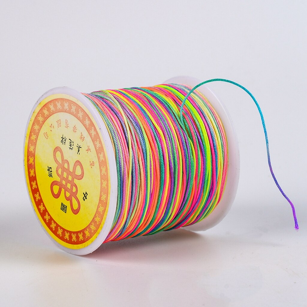 100 M/partij 0.8Mm Regenboog Elastisch Kralen Discussies Stretch String Crafting Touwen Voor Diy Ketting Sieraden Maken