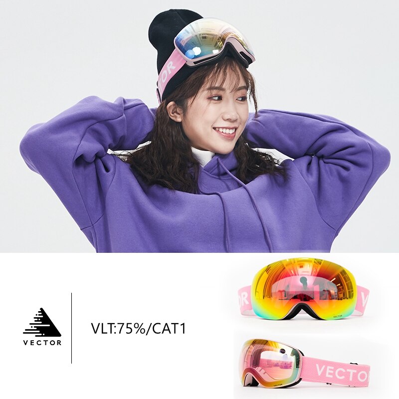 Skibrillen voor heren dames dubbele lagen  uv400 anti-condens grote skibrillen skibrillen sneeuw volwassenen snowboardbrillen ski-uitrusting: Kleur 01