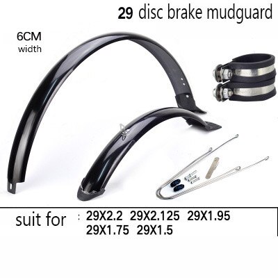 Garde-boue de vélo 26 27.5 pouces 29 pouces, ailes de vélo vtt, garde-boue avant et arrière: 29 disc or V brake