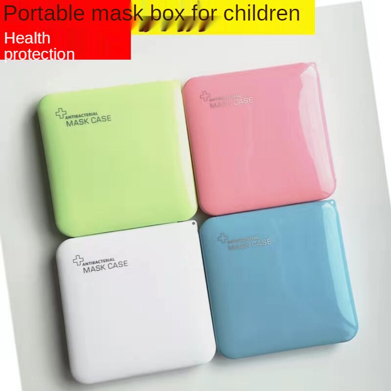 Leuke Masker Opbergdoos Draagbare Vouwen Draagbare Stofmasker Tijdelijke Opbergdoos Kinderen Studenten Mooie Plastic Masker Doos