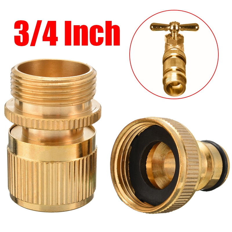 Grifo de latón de 3/4 pulgadas adaptador de conector rápido conectores de agua de jardín para sistema de riego