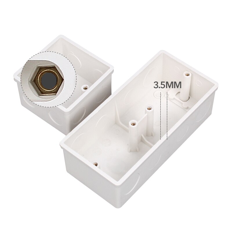 Type 86 kassette fortykket pvc samledåse universal skjult stikkontakt boks bund skjule stash