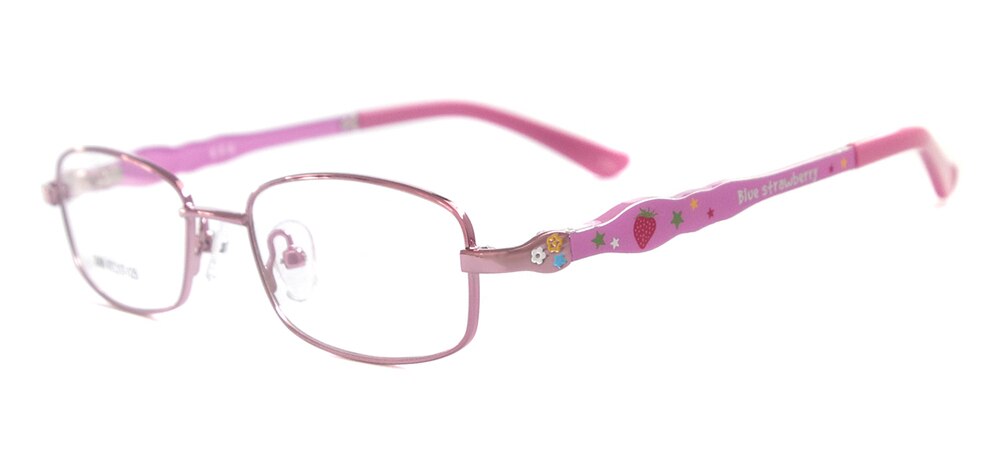 Farverige drenge- og pigebriller til børn til brillestel: Lyserød