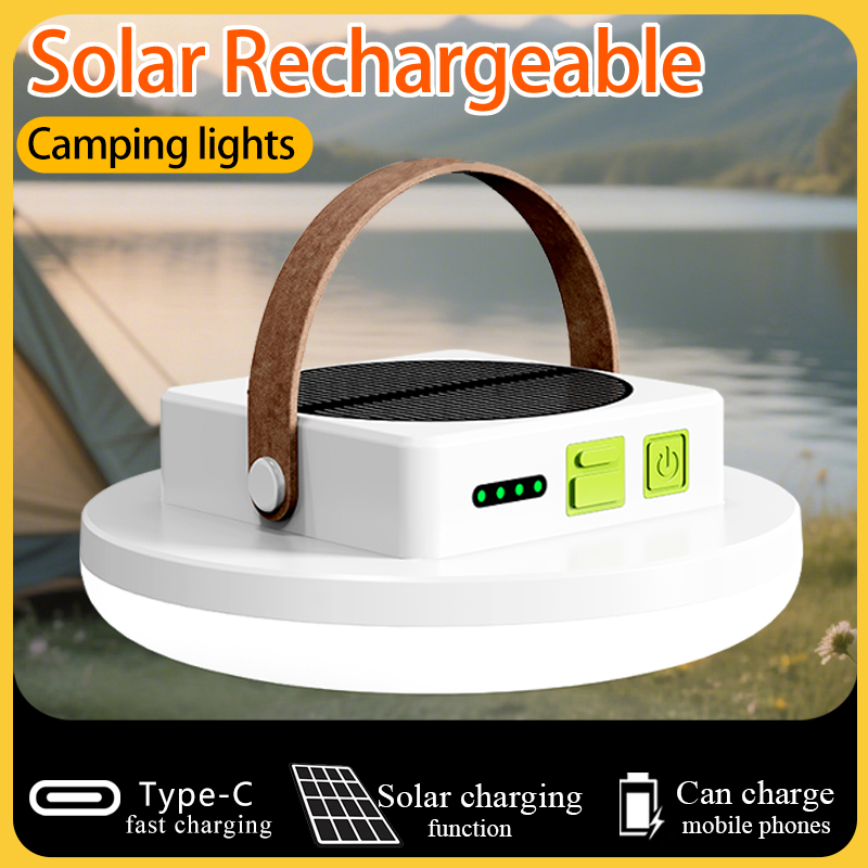 Solar Rechargeable Camping Lantern Portable Camping Lantern Rechargeable LED Camping Lantern for Camping Picnic Fishing Hiking
