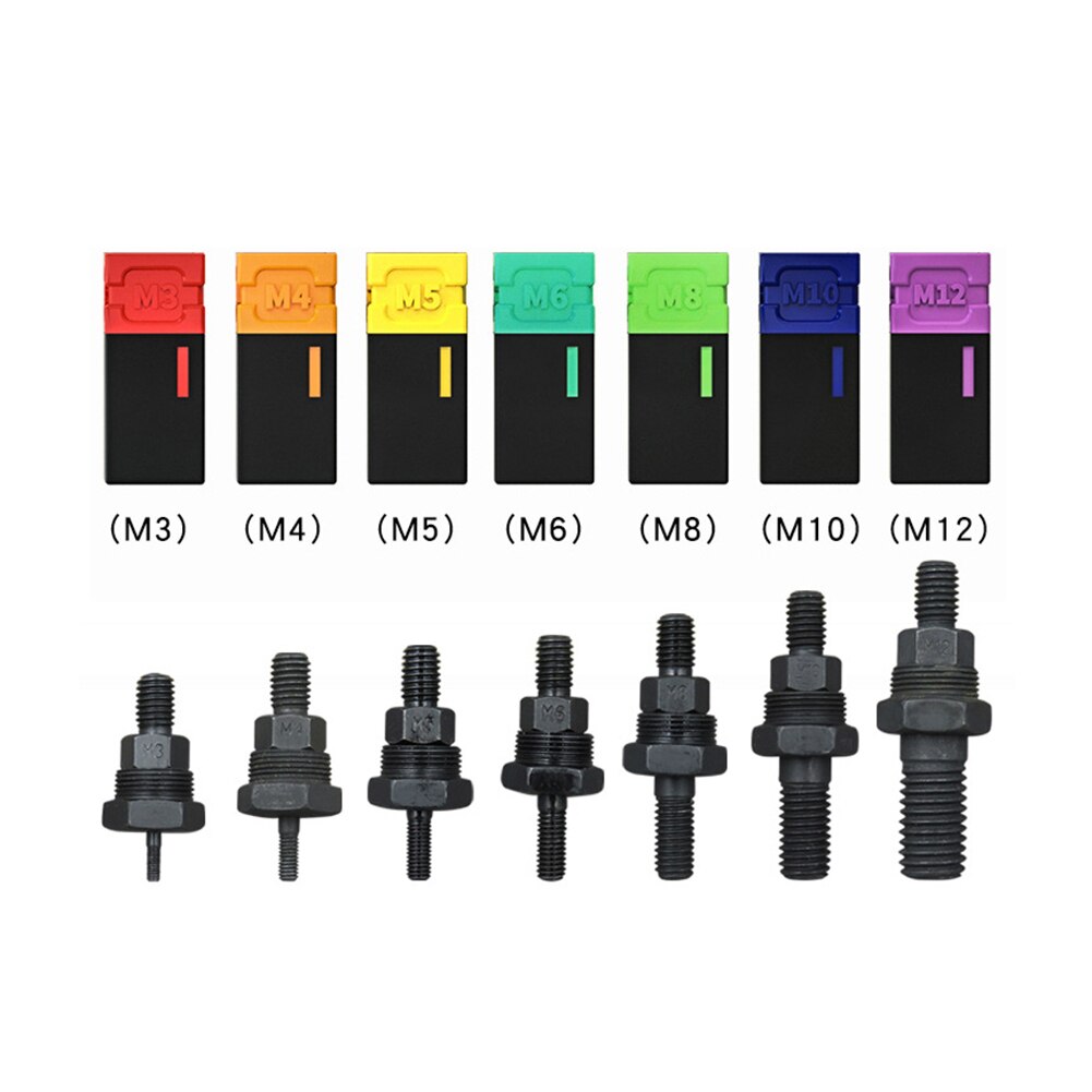 Rivet Nut Tool Manual Mandrels Stainless Steel Rivnut Flat Head Rivet Nut Threaded Rivet Insert Nutsert Cap Kit
