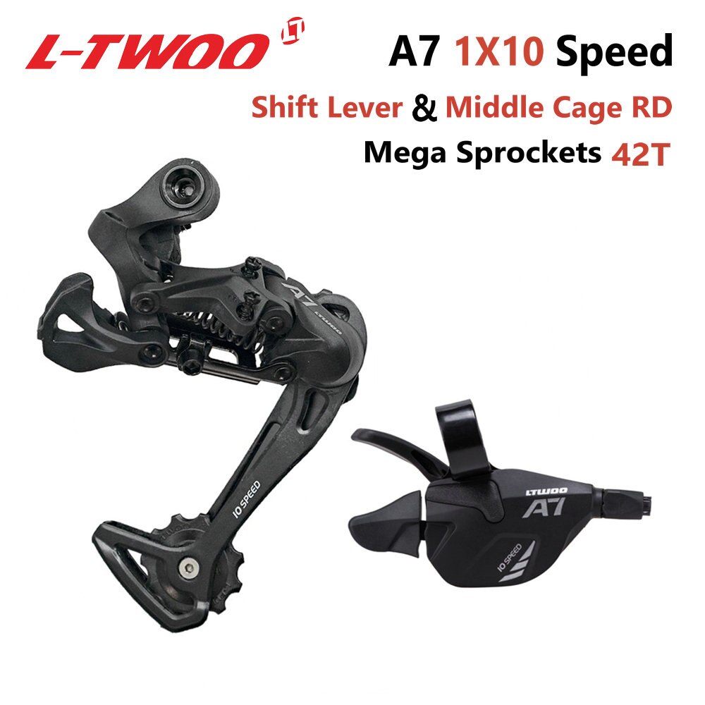 Ltwoo A7 1X10s Achterderailleur 10V 2X10s Mid Kooi Compatibel Met 11-40T En 11-42T Cassette, compatibel Met Nx, Gx Shifter,: A7 RD w Shifter