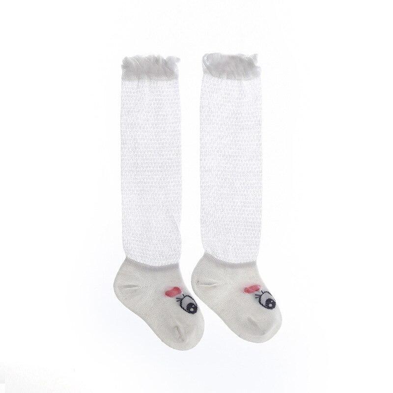 Sommer Dünne Baby Knie Nette Hohe Baumwolle Socken Gittergewebe Atmungsaktive Baby Socken Bein Wärmer Karikatur freundlicher Kleinkind Socken für 0-3Y: 4 / XS Pro 0-6M
