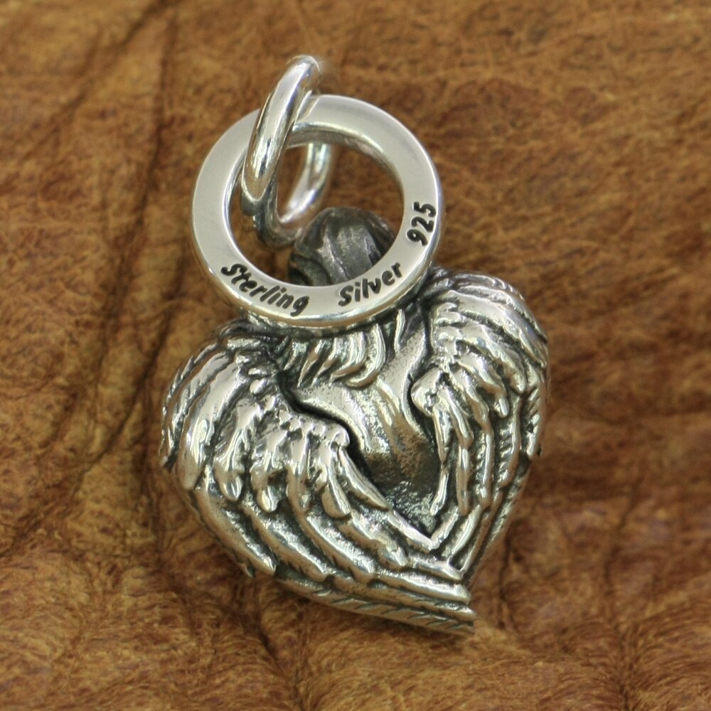 Pendentif ange 925 breloques en argent Sterling pendentif petite aile TA188 JP