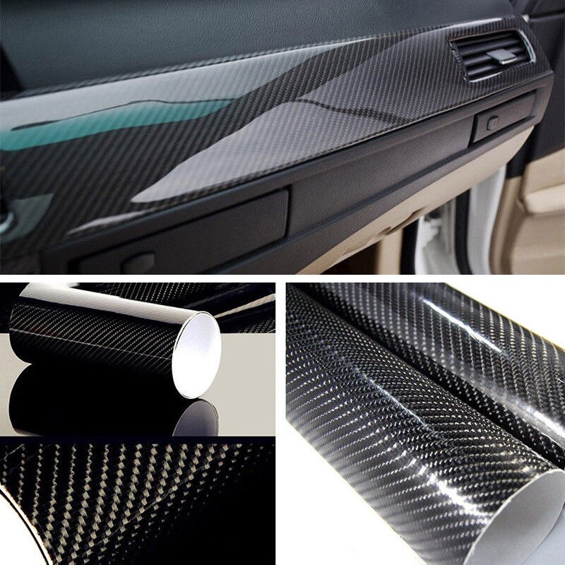 Film Car Sticker 5D Carbon Fiber Decal Decoration Desks Speaker Surfaces Wrap 30*152cm