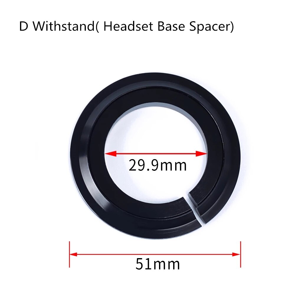 1.5inch Bike Headset Base Spacer Crown Race Bike Headset Washer Bicycle Parts 28.6mm Tapered Fork Straight Fork 45 degree: D Withstand