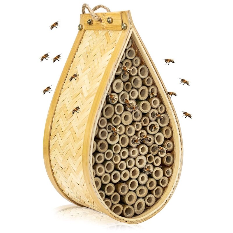 Tubos de papel para casa de abejas, recambios de tubos para nido de insectos, colmena, polinizador de jardín, 50 Uds.