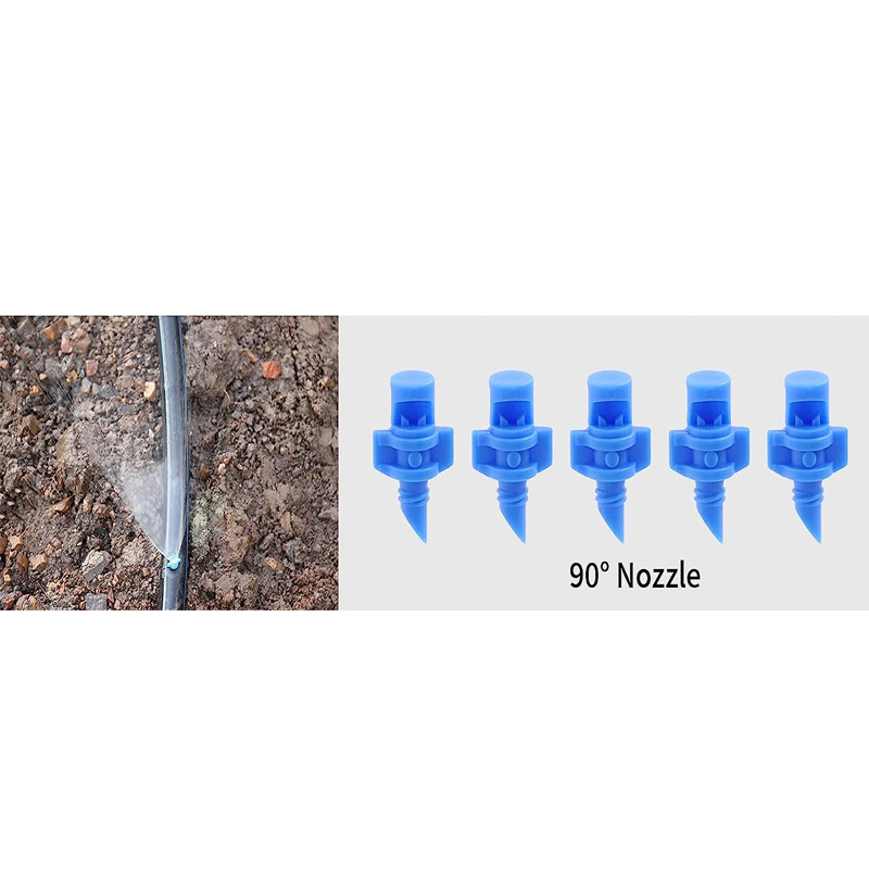 25-100Pcs Garden Irrigation Simple Refraction nozzle Watering Flower Mist Nozzle Threaded connection 90/180/360 Degrees Sprayer: WHITE