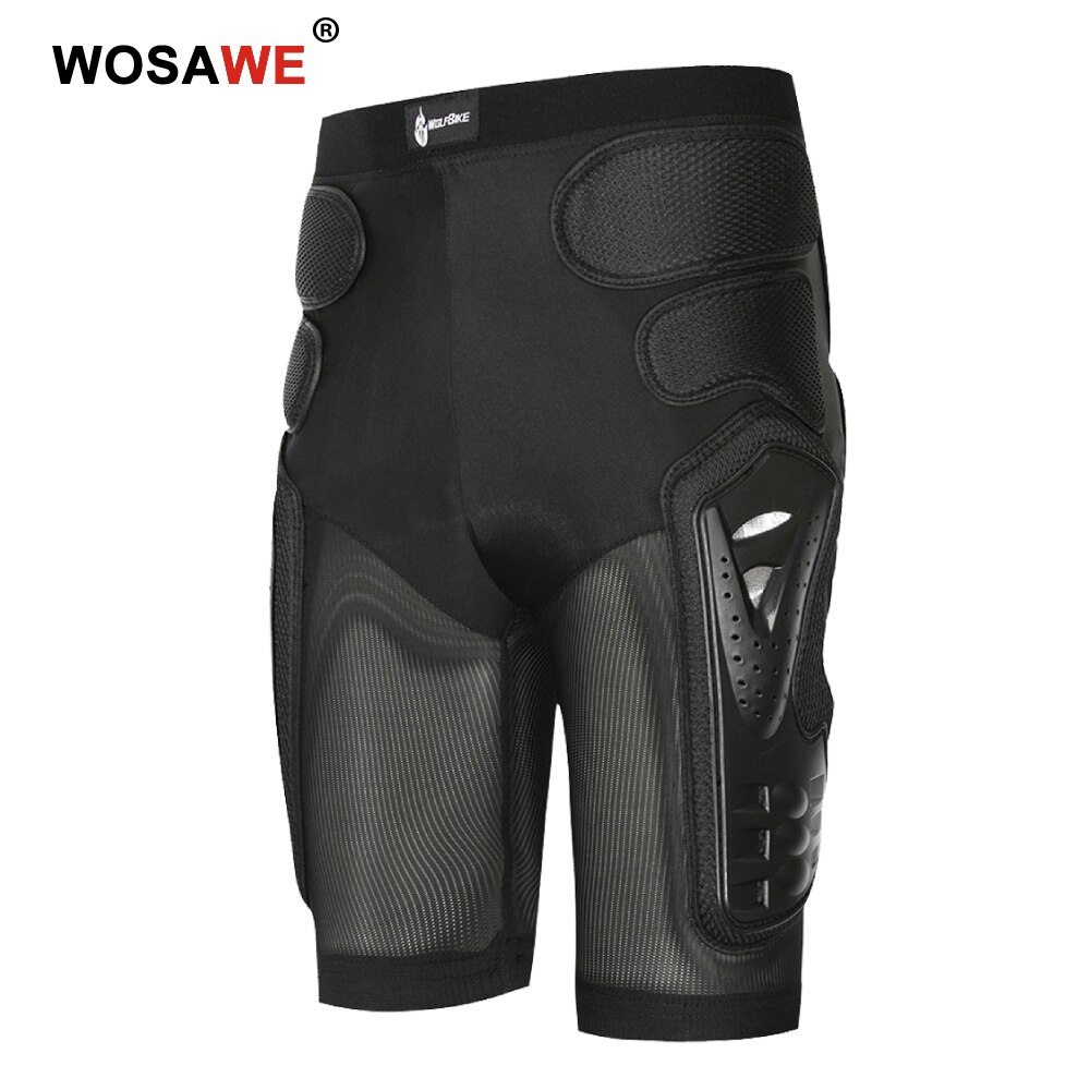 Wosawe motorcykelshorts røv hoftebeskytter stødbeskyttelse motocross cykling skateboard mtb moto cykel bukser hoftepude bukser
