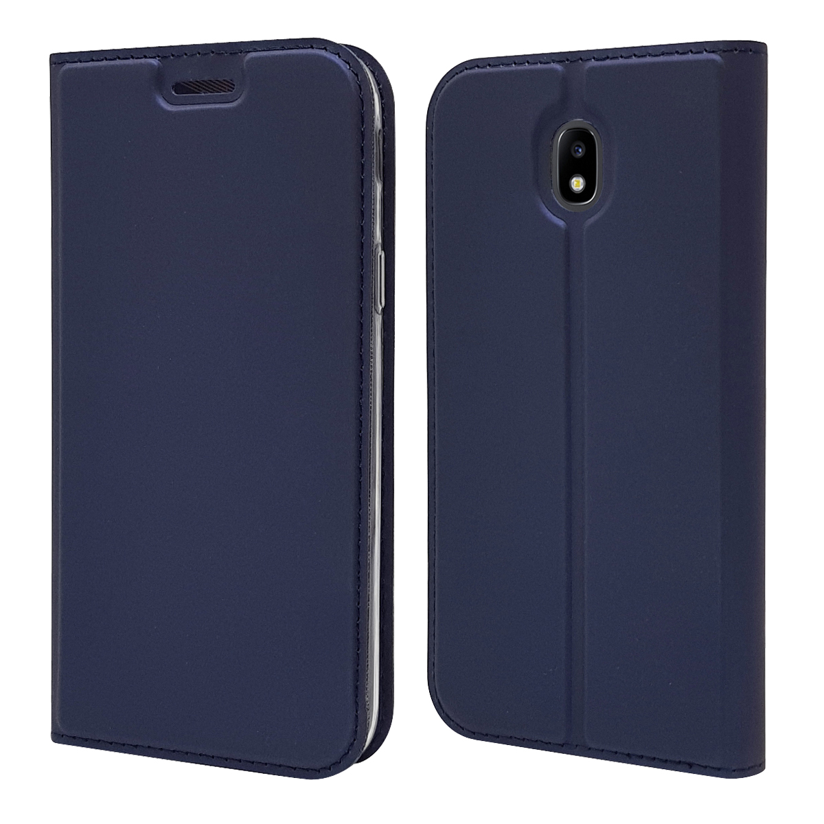 Fundas para Samsung Galaxy J3 Flip libro billetera de cuero funda para Samsung J3 J330F J330 SM-J330F Coque Capa: blue