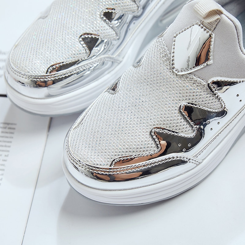 Eofk naisten alustalenkkarit bling loafers kengät nainen kevät syksy mukavat ruskeat flats kengät
