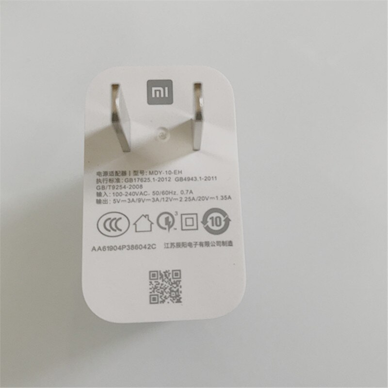 XIAOMI Mi 9 QC4.0 27W Usb Fast Charger Quick Turbo Charge Adapter Type C Cable for Mi CC9 Pro 9T Pro Max 3 Redmi K20 Note7 8 Pro: US Charger