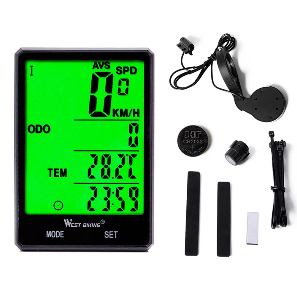 Waterproof Bicycle Computer With Backlight Wireless Wired Bicycle Computer Bike Speedometer Odometer Bike Stopwatch: Type A wired