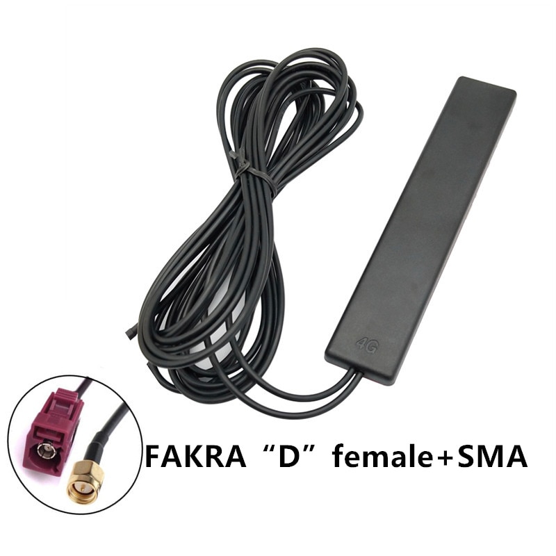 Jx antena externa de 3g 4g lte, roteador, modem aéreo, antena externa, antena de remendo de carro, cabo duplo, 3 metros, sma conector ts9 crc9: FAKRA D and SMA