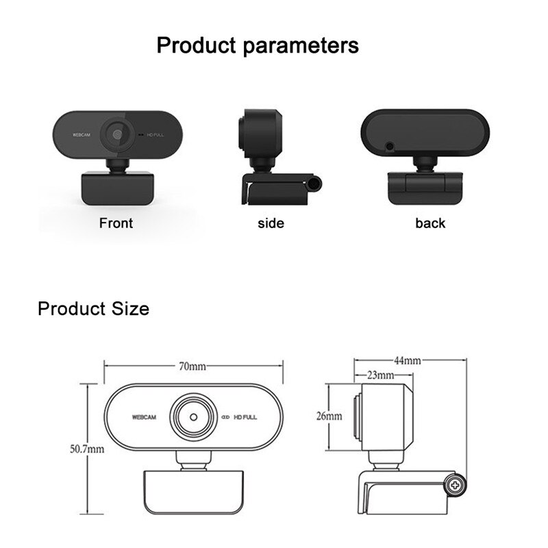 2.0 Hd Webcam 1080P Usb Camera Video-opname Web Camera Met Microfoon Voor Pc Computer Webcamera Cam camara Usb Pc