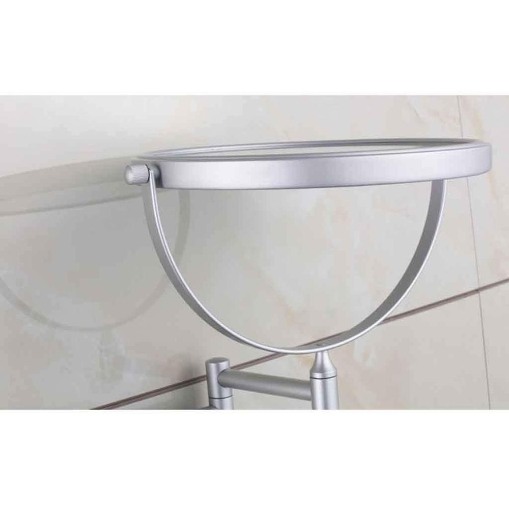8 inch Wall-Mounted Bathroom Folding Mirror Space Aluminum Telescopic Double-Sided Mirror 3X Magnifying Glass Makeup Mirror