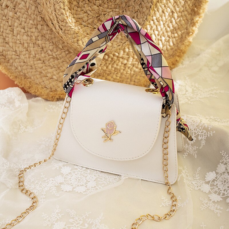 Novo doce cor feminina mini bolsa crossbody moda cachecol lidar com bolsa bolsas oco design do telefone móvel pequenos ombros sacos: WHITE