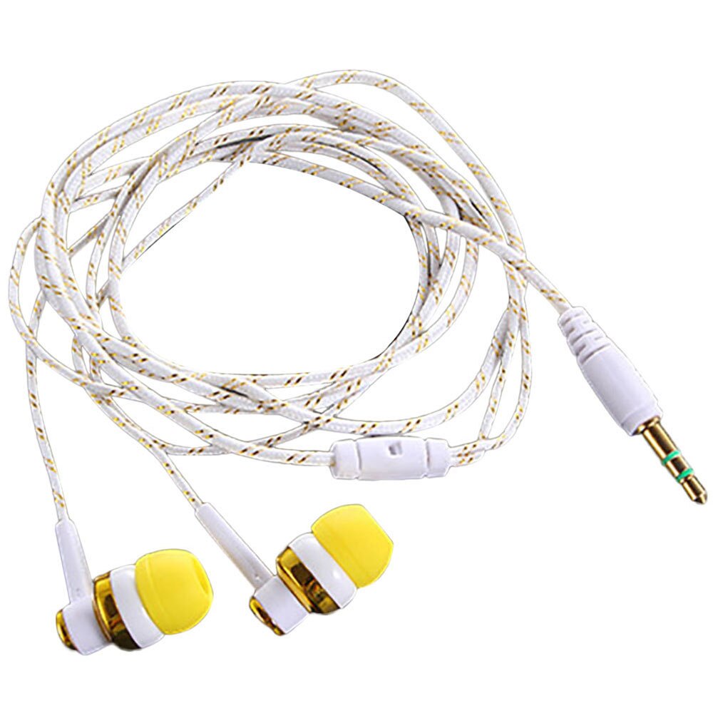 Écouteurs tissés de pour l'extérieur MP3 PC, nouveaux écouteurs portables, casque filaire, Jack 3.5mm, Bracelet: white