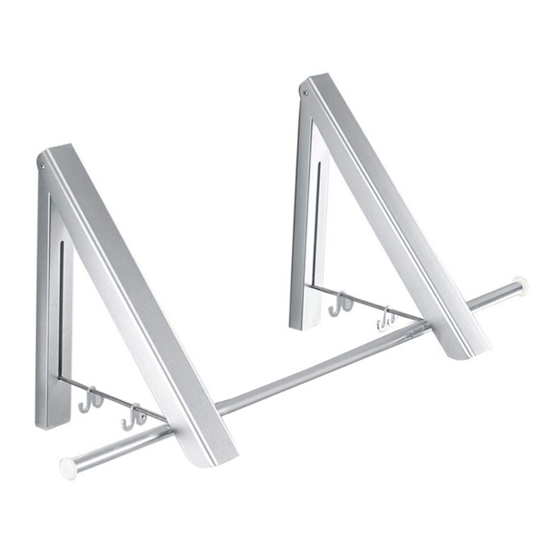 Perchero Invisible plegable para ropa, montado en la pared, multifuncional, a prueba de viento, L9CF: 2