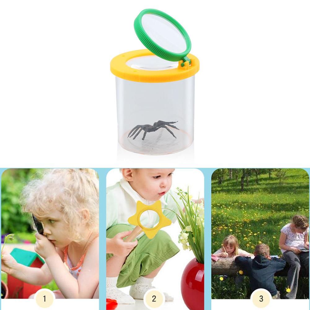 Home Magnifying Glass Children Cylindrical Crawler Spider Box Magnifying Glass Magnifier Children's Learning Insect Observer