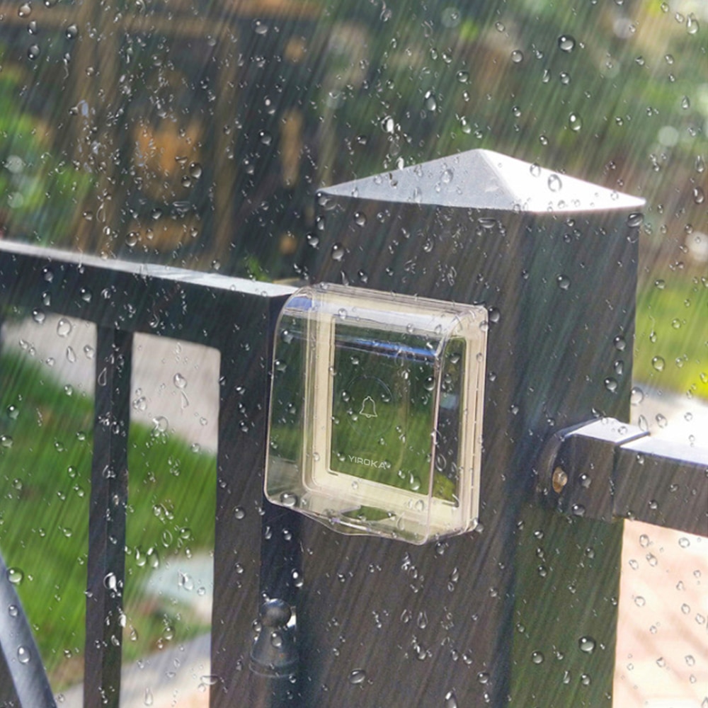 Zware Regen Universele Beschermhoes Deurbel Waterdichte Cover Voor Draadloze Deurbel Chime Met Launcher Schroef Dubbele-side Tap